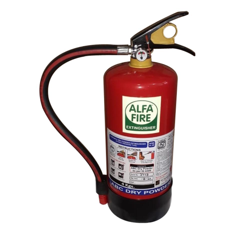 Alfa Fire ABC Dry Powder Fire Extinguisher – MAP 90% – ISI Marked – BIS Approved – Class A B C Fire Safety – Available in 1kg to 9kg | Industrial, Office & Vehicle Use