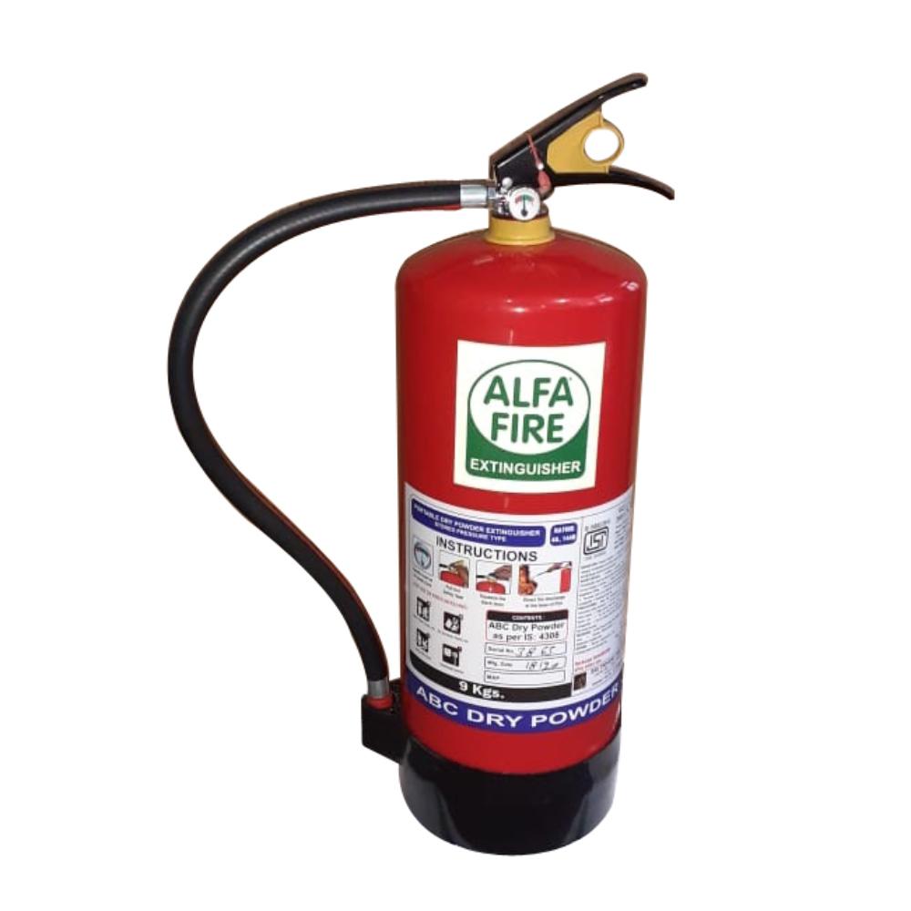 Alfa Fire ABC Dry Powder Fire Extinguisher – MAP 90% – ISI Marked – BIS Approved – Class A B C Fire Safety – Available in 1kg to 9kg | Industrial, Office & Vehicle Use