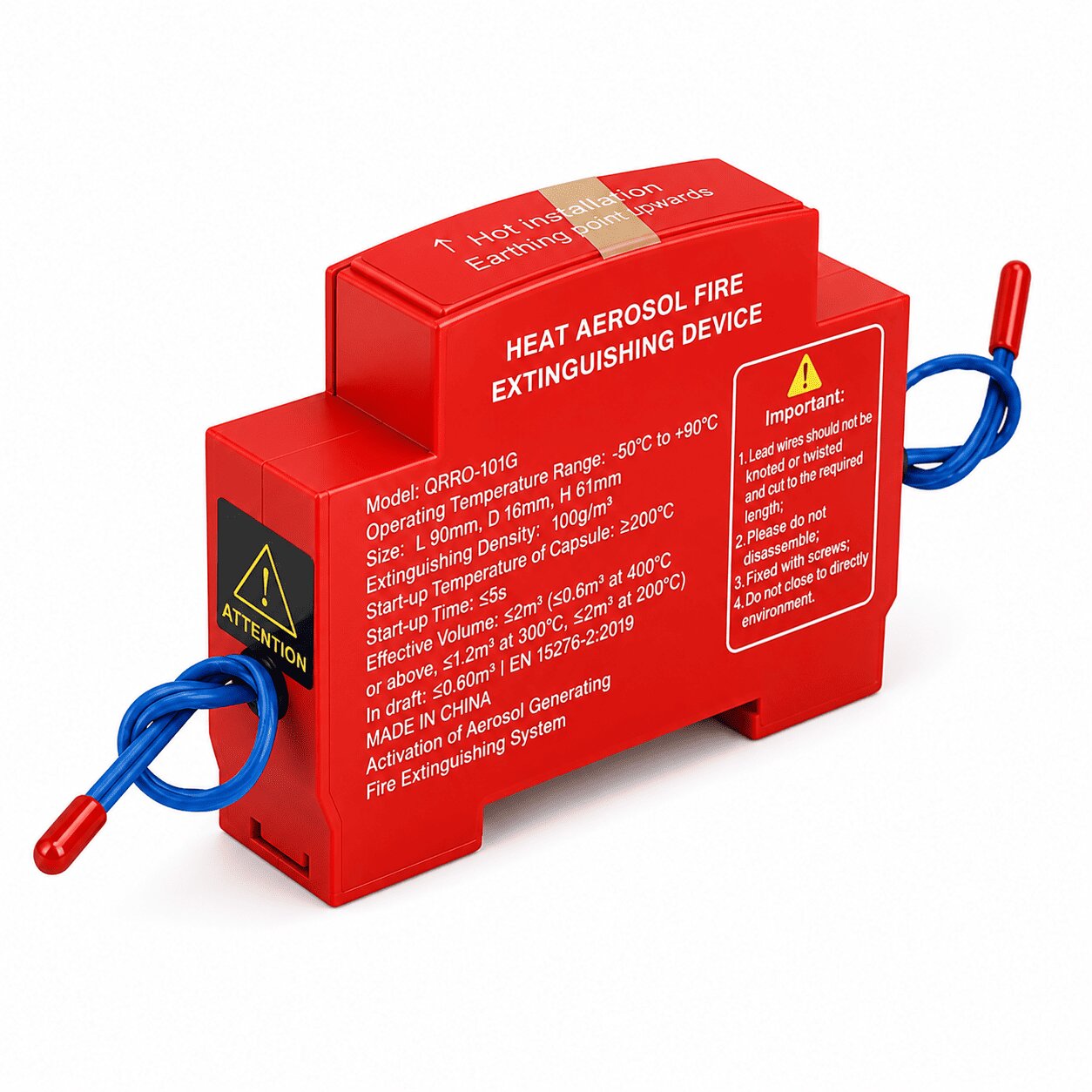 Automatic Aerosol Fire Suppression Device | Heat Activated Fire Extinguisher for Electrical Panels, Server Racks & Battery Cabinets