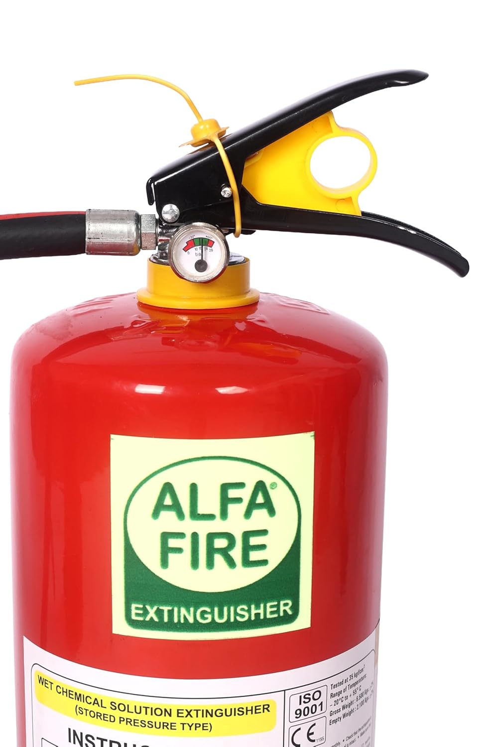 Alfa Fire Kitchen Fire Extinguisher – Wet Chemical – Mild Steel Body – Refillable – 3-Year Content Expiry – 2L, 4L, 6L Variants | Ideal for Oil & Grease Fires (Copy)