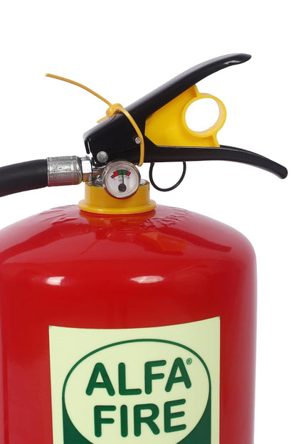 Alfa Fire 9L Water Fire Extinguisher – Class A Fire Protection – Refillable | Mild Steel Body | 3-Year Content Expiry | Ideal for Paper, Wood, Fabric, Plastic Fires | BIS Certified